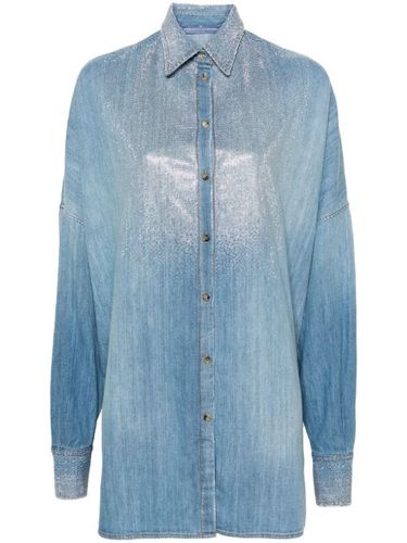 Chemise en jean à ornements strassés - Ermanno Scervino - Modalova