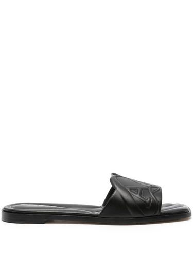 Sandales en cuir à logo embossé - Alexander McQueen - Modalova