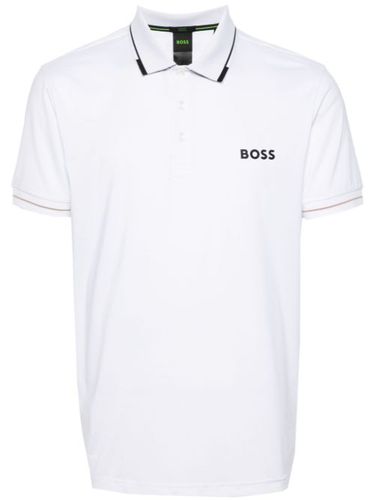 BOSS polo à logo imprimé - Blanc - BOSS - Modalova