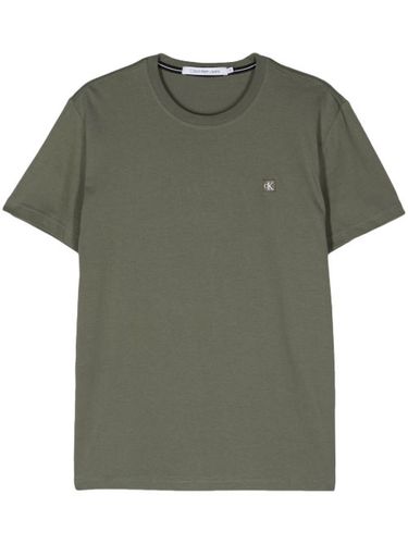 T-shirt en coton à patch logo - Calvin Klein Jeans - Modalova