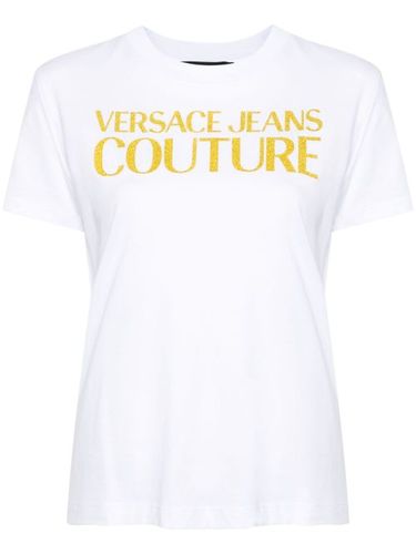 T-shirt pailleté à logo imprimé - Versace Jeans Couture - Modalova