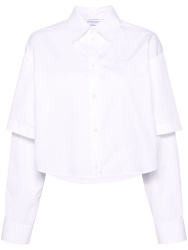 Chemise en coton à logo brodé - Off-White - Modalova