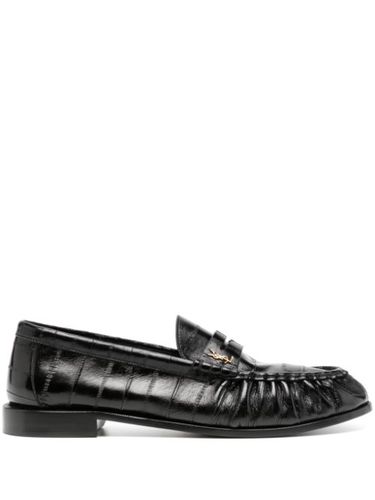 Logo-plaque leather loafers - Saint Laurent - Modalova