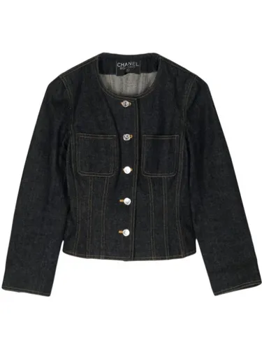 Veste en jean à boutons CC (années 2000) - CHANEL Pre-Owned - Modalova