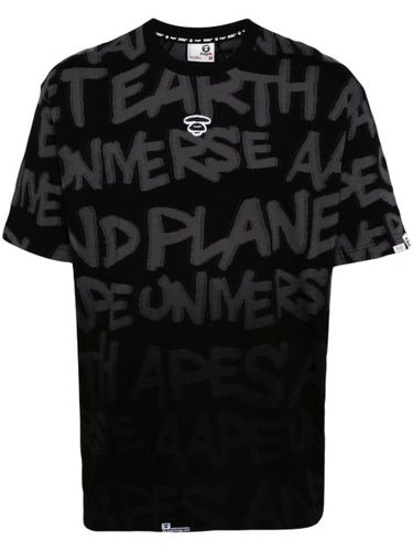 T-shirt en coton à slogan imprimé - AAPE BY *A BATHING APE® - Modalova