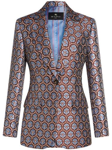 Blazer en jacquard à simple boutonnage - ETRO - Modalova