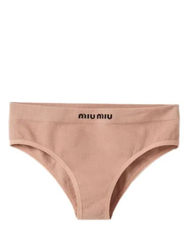 Culotte sans coutures à bande logo - Miu Miu - Modalova