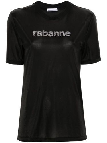 T-shirt en jersey à logo strassé - Rabanne - Modalova