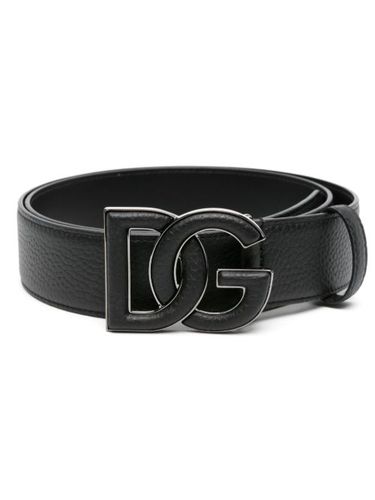 Ceinture en cuir à boucle logo - Dolce & Gabbana - Modalova