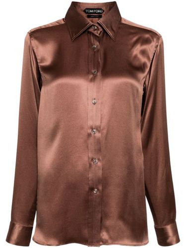 Chemise satinée à manches longues - TOM FORD - Modalova