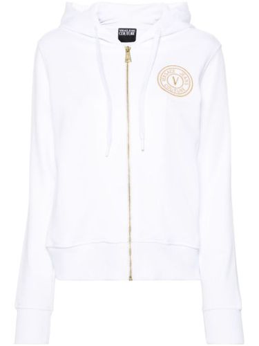 Hoodie zippé à logo brodé - Versace Jeans Couture - Modalova