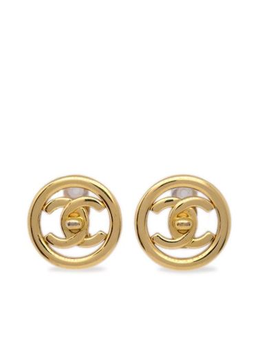 Boucles d'oreilles à loquet CC (1997) - CHANEL Pre-Owned - Modalova