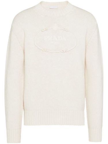 Prada pull à logo brodé - Blanc - Prada - Modalova