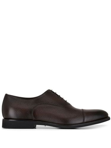 Chaussures oxford en cuir à fini grainé - Santoni - Modalova