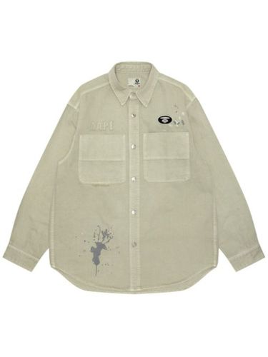 Chemise en coton à logo appliqué - AAPE BY *A BATHING APE® - Modalova