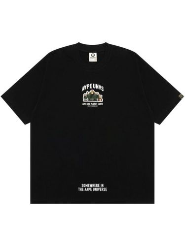 T-shirt en coton à logo appliqué - AAPE BY *A BATHING APE® - Modalova