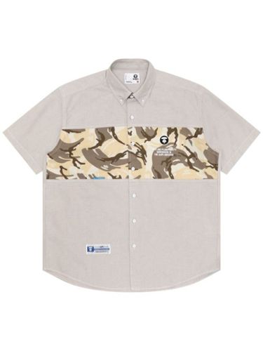 T-shirt à empiècement camouflage - AAPE BY *A BATHING APE® - Modalova