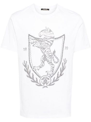 T-shirt en coton à logo strassé - Roberto Cavalli - Modalova