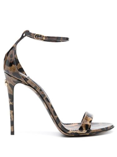 Sandales à imprimé léopard 110 mm - Dolce & Gabbana - Modalova