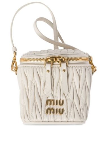 Mini sac matelassé à plaque logo - Miu Miu - Modalova