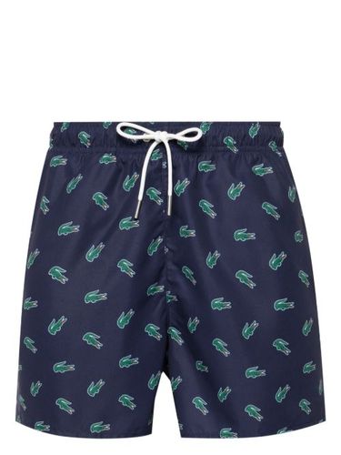 Short de bain imprimé à lien de resserrage - Lacoste - Modalova