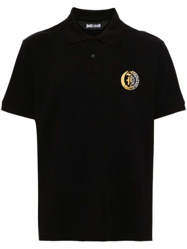 Polo en coton piqué à logo imprimé - Just Cavalli - Modalova