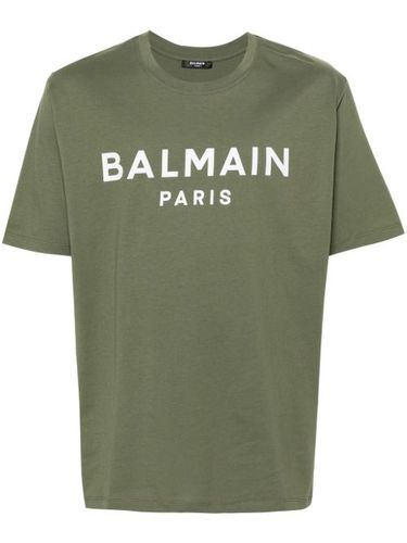 T-shirt en coton à logo imprimé - Balmain - Modalova