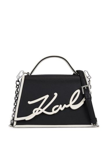 Sac à main Signature en cuir - Karl Lagerfeld - Modalova