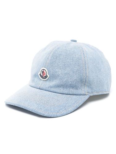Casquette en jean à patch logo - Moncler - Modalova