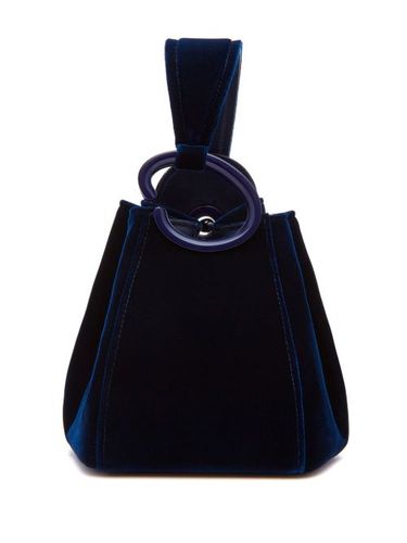 Sac cabas O Handle en velours - Oscar de la Renta - Modalova