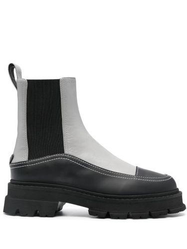 Bottines 55 mm en cuir - Emporio Armani - Modalova