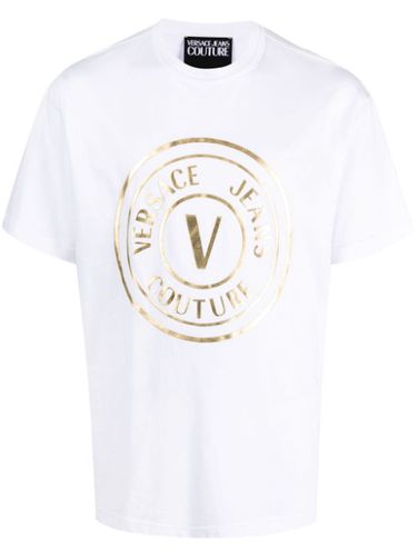 T-shirt en coton à logo imprimé - Versace Jeans Couture - Modalova