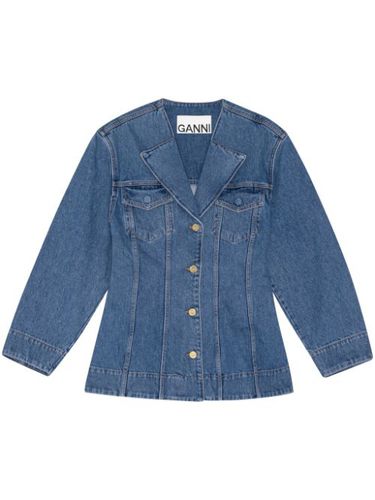 GANNI blazer en jean - Bleu - GANNI - Modalova