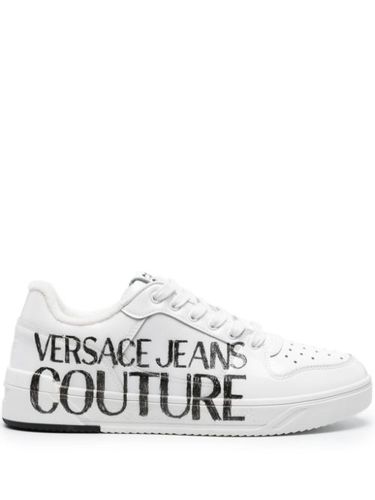 Baskets en cuir à logo imprimé - Versace Jeans Couture - Modalova