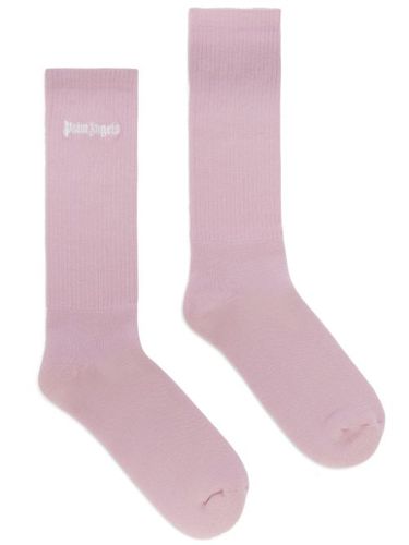 Chaussettes mi-longue à logo brodé - Palm Angels - Modalova