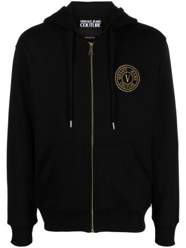 Hoodie en coton à logo brodé - Versace Jeans Couture - Modalova