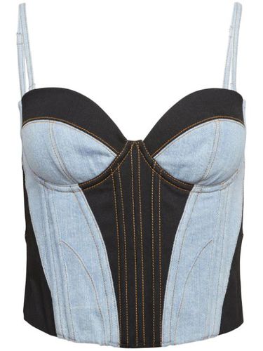 Bustier en jean à design bicolore - Fleur Du Mal - Modalova