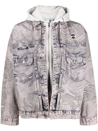 Veste en jean à design superposé - AAPE BY *A BATHING APE® - Modalova