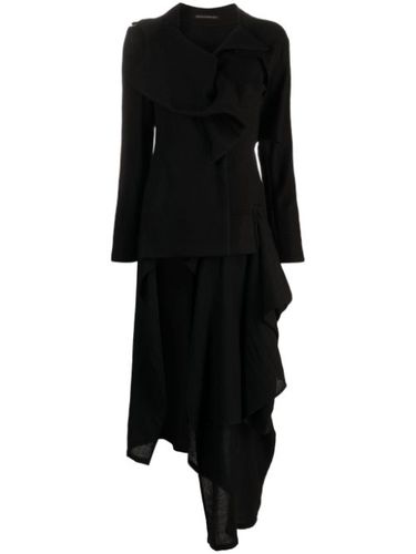 Manteau asymétrique à volants - Yohji Yamamoto - Modalova