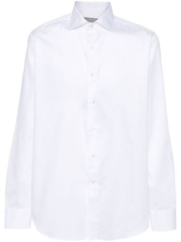 Chemise en coton à col biaisé - Canali - Modalova