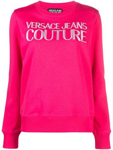 Sweat en coton à logo brodé - Versace Jeans Couture - Modalova