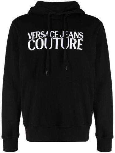 Hoodie en coton à logo brodé - Versace Jeans Couture - Modalova