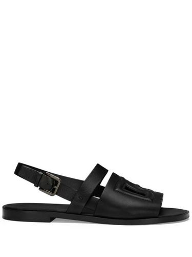 Claquettes en cuir à logo embossé - Dolce & Gabbana - Modalova