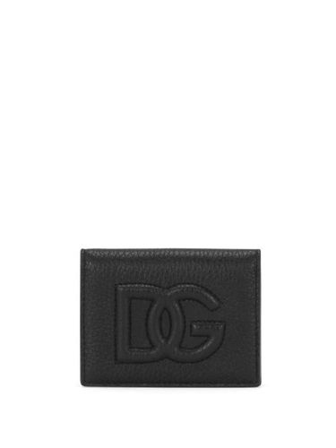 Portefeuille en cuir à plaque logo DG - Dolce & Gabbana - Modalova