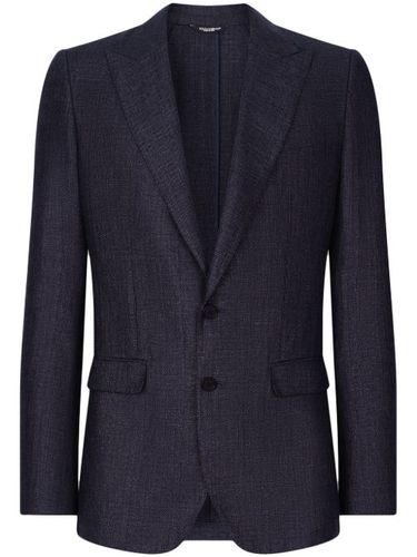 Blazer en lin mélangé à boutonnière - Dolce & Gabbana - Modalova