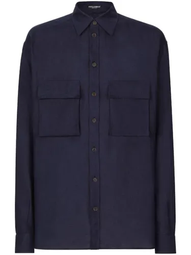 Chemise en lin à boutonnière - Dolce & Gabbana - Modalova