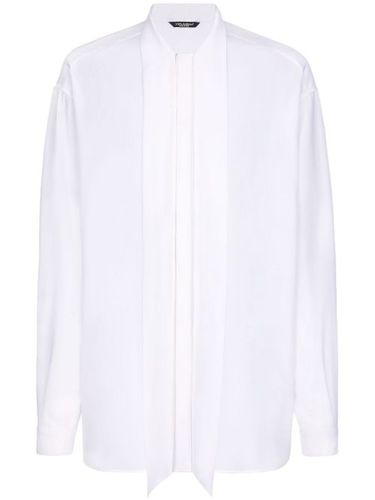 Chemise en crêpe de soie à col drapé - Dolce & Gabbana - Modalova