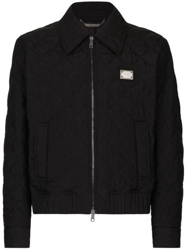 Veste bomber à matelassage losanges - Dolce & Gabbana - Modalova