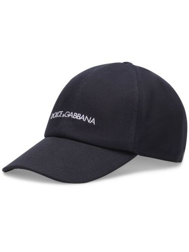 Casquette en coton à logo brodé - Dolce & Gabbana - Modalova