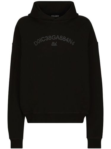 Hoodie en coton à logo imprimé - Dolce & Gabbana - Modalova